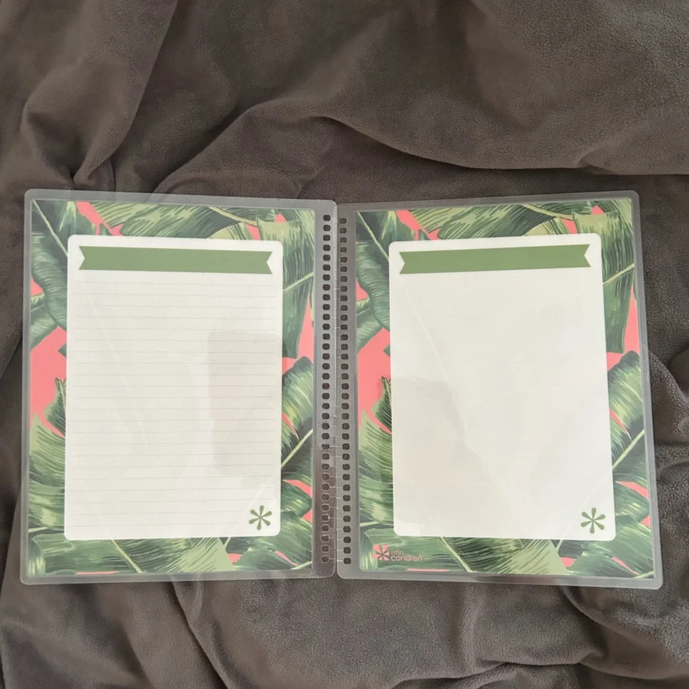 Erin Condren 7x9 Palm Fronds front & back interchangeable cover